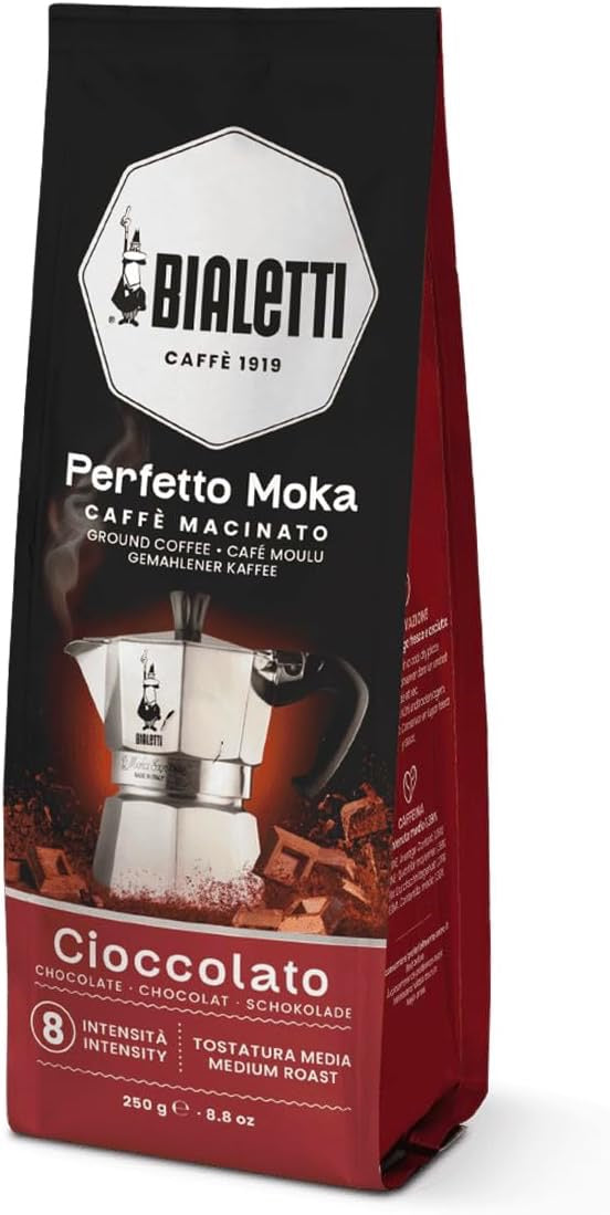 Bialetti Perfetto Moka Ground Coffee Cioccolato 250g